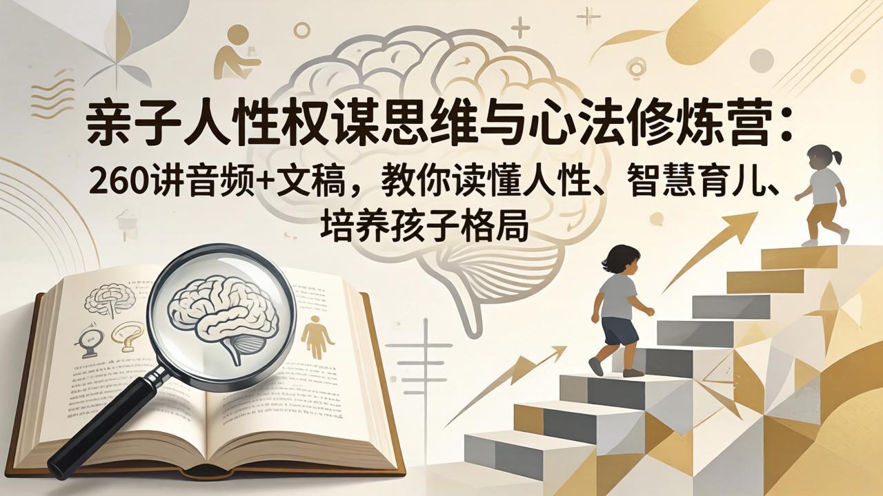 亲子人性权谋思维与心法修炼营：260讲音频+文稿，教你读懂人性、智慧育儿、培养孩子格局-87副业网 - 互联网副业项目资源分享平台