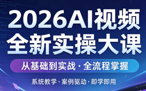 2026AI视频全新实操大课-87副业网 - 互联网副业项目资源分享平台