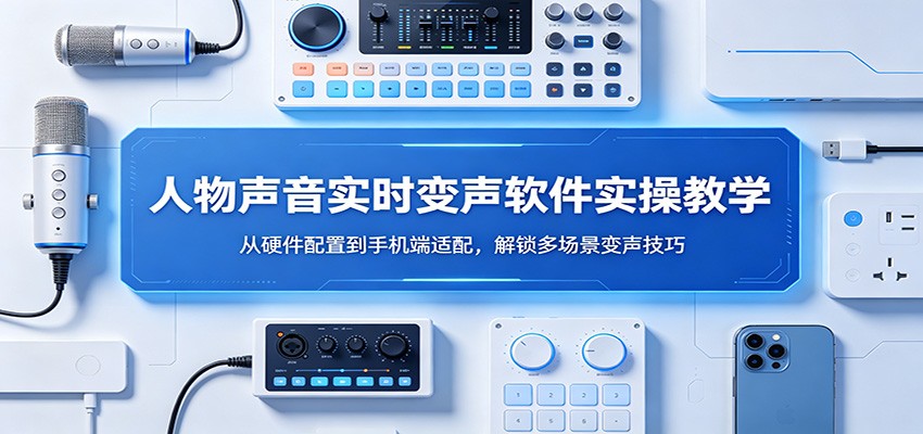 人物声音实时变声软件实操教学：从硬件配置到手机端适配，解锁多场景变声技巧-87副业网 - 互联网副业项目资源分享平台