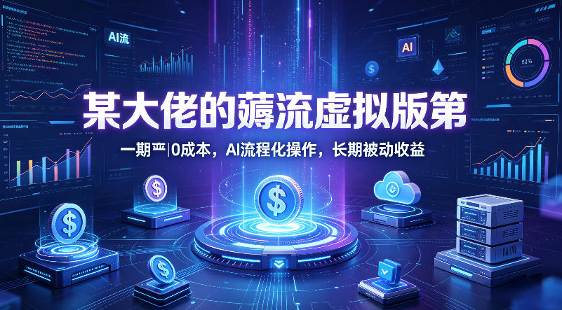 某大佬的薅流虚拟版第一期丨0成本，AI流程化操作，长期被动收益-87副业网 - 互联网副业项目资源分享平台