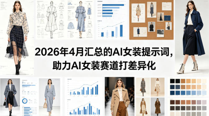 2026年4月汇总的AI女装提示词，助力AI女装赛道打差异化-87副业网 - 互联网副业项目资源分享平台