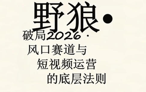 野狼团队·多平台实操运营课，覆盖AI口播、服装、好物、漫剪等热门玩法(更新4月29日)-87副业网 - 互联网副业项目资源分享平台
