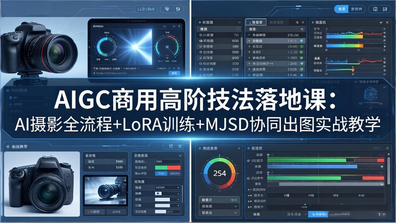 AIGC商用高阶技法落地课：AI摄影全流程+LoRA训练+MJSD协同出图实战教学-87副业网 - 互联网副业项目资源分享平台