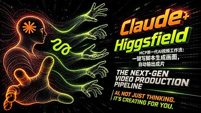 Claude+Higgsfield MCP新一代AI视频工作流：一键写脚本生成画面，自动输出成片-87副业网 - 互联网副业项目资源分享平台