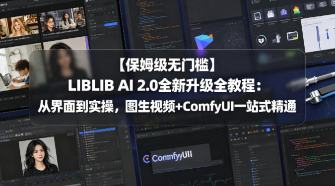 【保姆级无门槛】LIBLIB AI 2.0全新升级全教程：从界面到实操，图生视频+ComfyUI一站式精通-87副业网 - 互联网副业项目资源分享平台