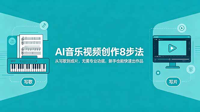 AI音乐视频创作8步法：从写歌到成片，无需专业功底，新手也能快速出作品-87副业网 - 互联网副业项目资源分享平台