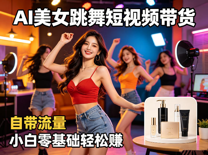 AI美女跳舞短视频带货：自带流量，小白零基础轻松賺，详细拆解-87副业网 - 互联网副业项目资源分享平台