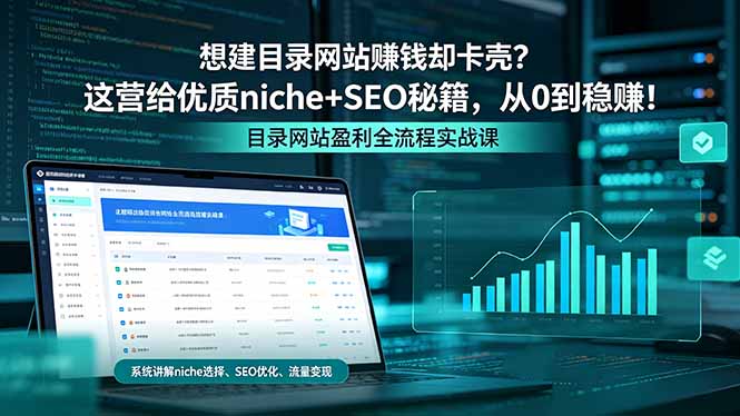 想建目录网站赚钱却卡壳？这营给优质 niche+SEO 秘籍，从 0 到稳赚！-87副业网 - 互联网副业项目资源分享平台