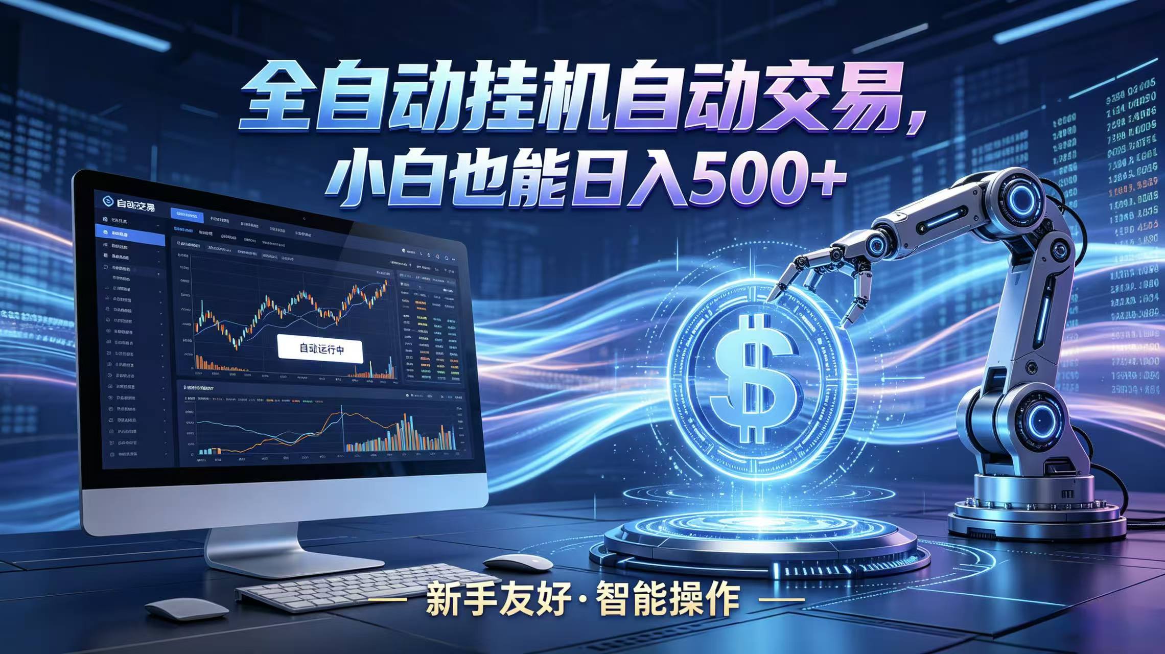 全新智能化交易助手，傻瓜式操作，小白也能快速上手，轻松实现日入500+-87副业网 - 互联网副业项目资源分享平台