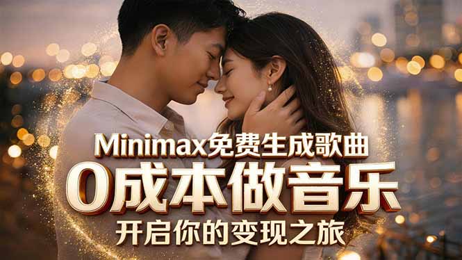 Minimax免费生成歌曲实测！0成本做音乐，说唱流行Lofi一键生成-87副业网 - 互联网副业项目资源分享平台