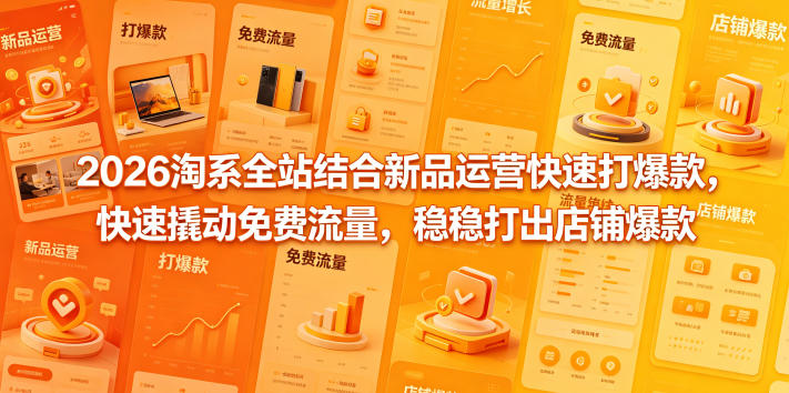 2026淘系全站结合新品运营快速打爆款，快速撬动免费流量，稳稳打出店铺爆款(更新5月12日)-87副业网 - 互联网副业项目资源分享平台
