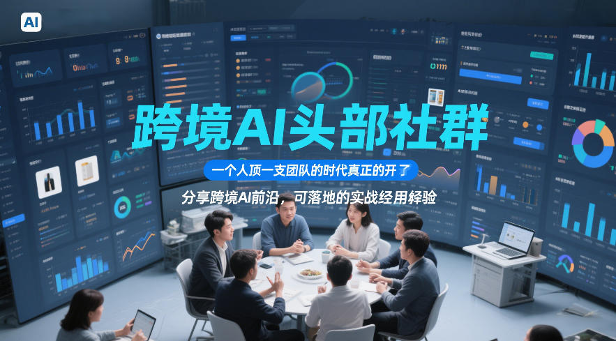 跨境AI头部社群，一个人顶一支团队的时代真正的开始了，分享跨境AI前沿，可落地的实战经验(更新5月11日)-87副业网 - 互联网副业项目资源分享平台