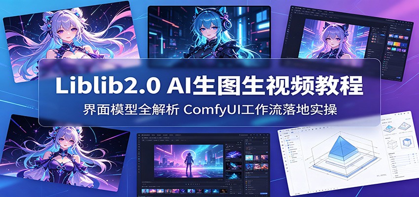 Liblib2.0 AI生图生视频教程：界面模型全解析，ComfyUI工作流落地实操-87副业网 - 互联网副业项目资源分享平台