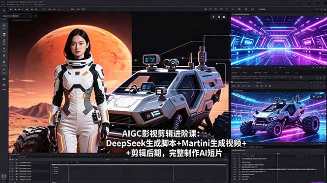 AIGC影视剪辑进阶课：DeepSeek生成脚本+Martini生成视频+剪辑后期，完整制作AI短片-87副业网 - 互联网副业项目资源分享平台