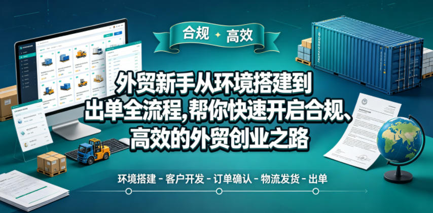 外贸新手从环境搭建到出单全流程，帮你快速开启合规、高效的外贸创业之路-87副业网 - 互联网副业项目资源分享平台