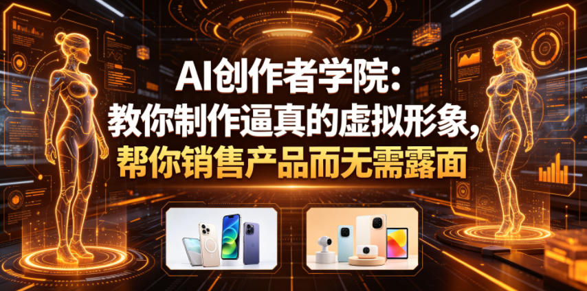 AI创作者学院：教你制作逼真的虚拟形象，帮你销售产品而无需露面【原创双语字幕】-87副业网 - 互联网副业项目资源分享平台