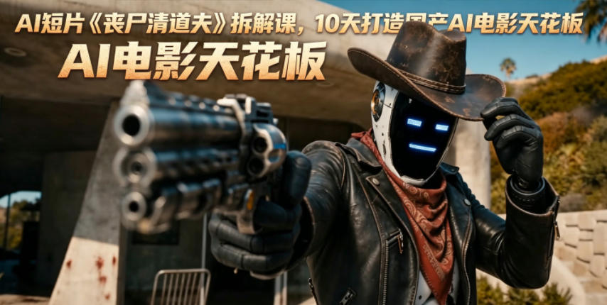 AI短片《丧尸清道夫》拆解课，10天打造国产AI电影天花板-87副业网 - 互联网副业项目资源分享平台