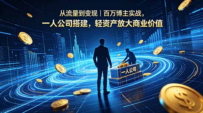 从流量到变现|百万博主实战,一人公司搭建,轻资产放大商业价值-87副业网 - 互联网副业项目资源分享平台