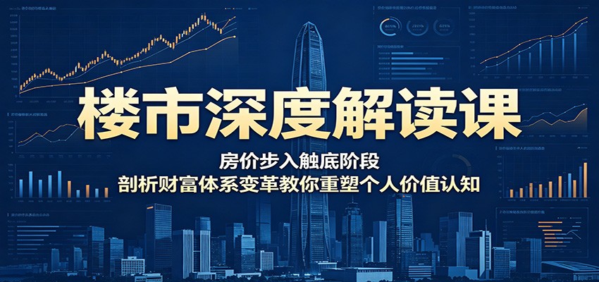 楼市深度解读课:房价步入触底阶段,剖析财富体系变革教你重塑个人价值认知-87副业网 - 互联网副业项目资源分享平台
