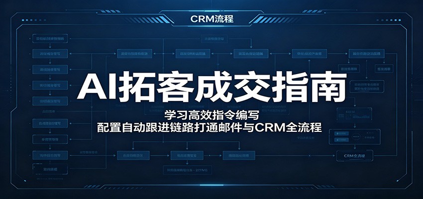 AI拓客成交指南:学习高效指令编写,配置自动跟进链路打通邮件与CRM全流程-87副业网 - 互联网副业项目资源分享平台