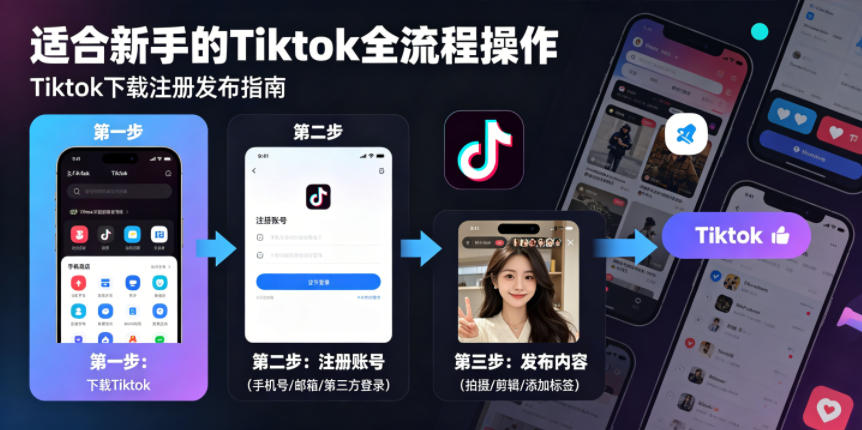 Tiktok下载注册发布,适合新手的Tiktok全流程操作-87副业网 - 互联网副业项目资源分享平台