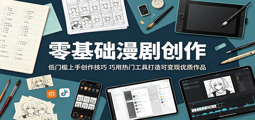 零基础漫剧创作：低门槛上手创作技巧，巧用热门工具打造可变现优质作品-87副业网 - 互联网副业项目资源分享平台