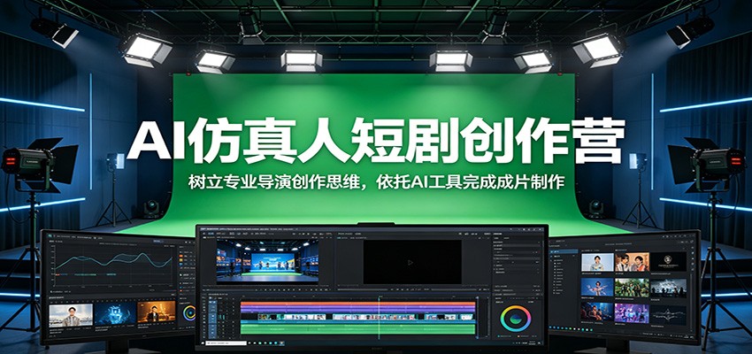 AI仿真人短剧创作营：树立专业导演创作思维，依托AI工具完成成片制作-87副业网 - 互联网副业项目资源分享平台