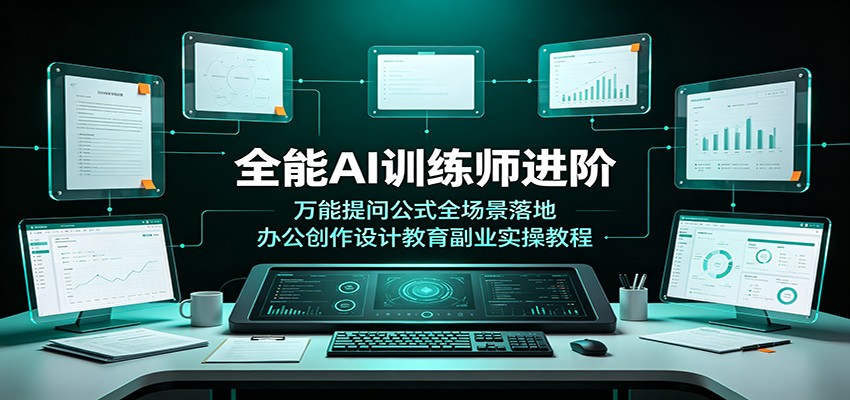 全能AI训练师进阶：万能提问公式全场景落地，办公创作设计教育副业实操教程-87副业网 - 互联网副业项目资源分享平台
