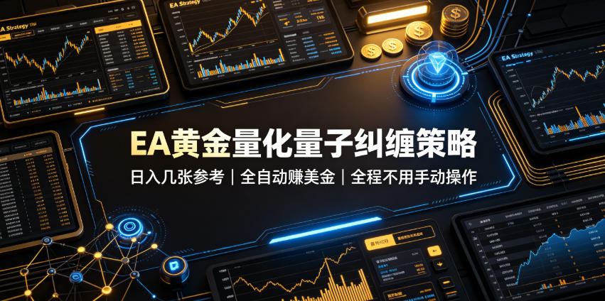EA黄金量化量子纠缠策略，日入几张，全自动賺美金，全程不用手动操作！【揭秘】-87副业网 - 互联网副业项目资源分享平台