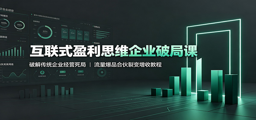 互联式盈利思维企业破局课：破解传统企业经营死局，流量爆品合伙裂变增收教程-87副业网 - 互联网副业项目资源分享平台