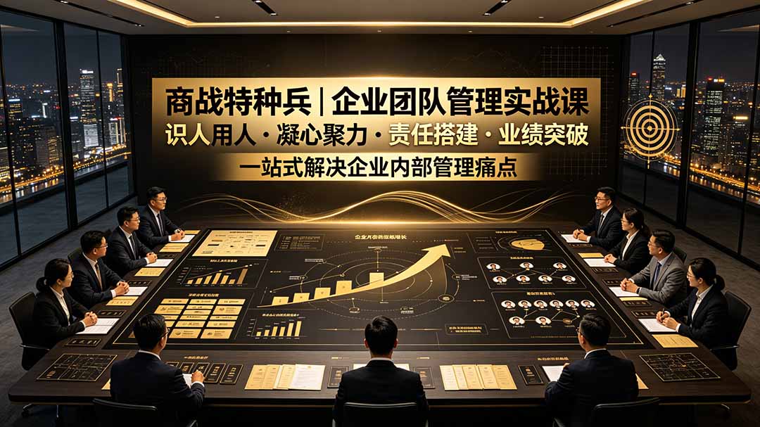 商战特种兵｜企业团队管理实战课：识人用人｜凝心聚力｜责任搭建｜业绩突破，一站式解决企业内部管理痛点-87副业网 - 互联网副业项目资源分享平台