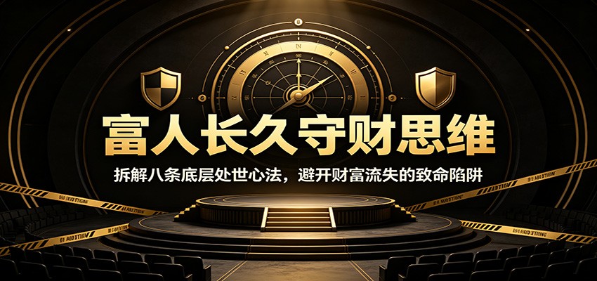富人长久守财思维：拆解八条底层处世心法，避开财富流失的致命陷阱-87副业网 - 互联网副业项目资源分享平台