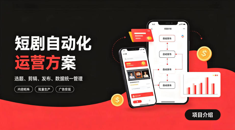 快手全自动短剧矩阵项目｜自动化分发，流量持续变现【揭秘】-87副业网 - 互联网副业项目资源分享平台