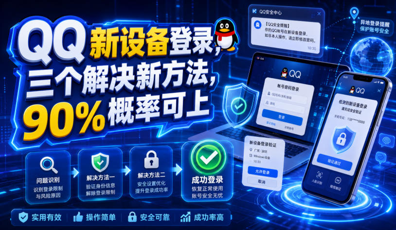 QQ新设备登录，三个解决新方法，90%概率可上-87副业网 - 互联网副业项目资源分享平台