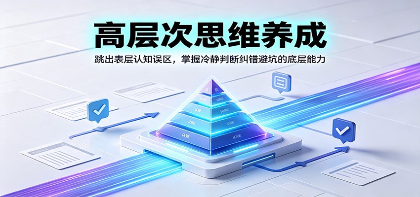 高层次思维养成：跳出表层认知误区，掌握冷静判断纠错避坑的底层能力-87副业网 - 互联网副业项目资源分享平台