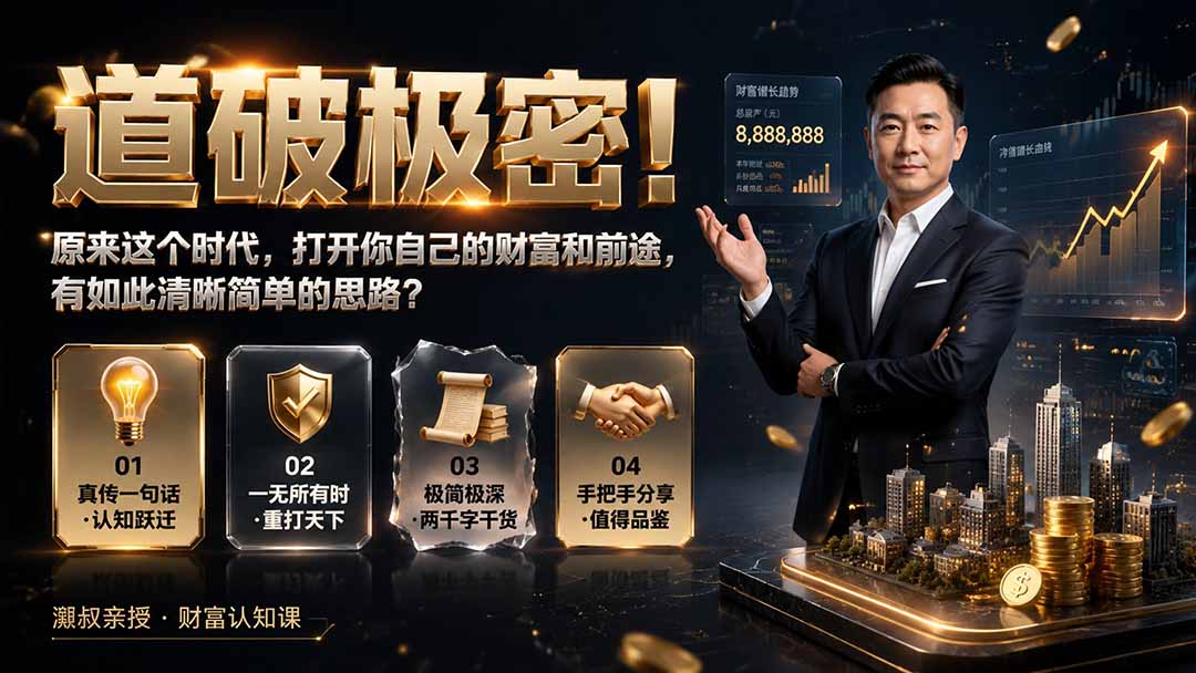 付费文章：道破极密！原来这个时代，打开你自己的财富和前途，有如此清晰简单的思路？-87副业网 - 互联网副业项目资源分享平台