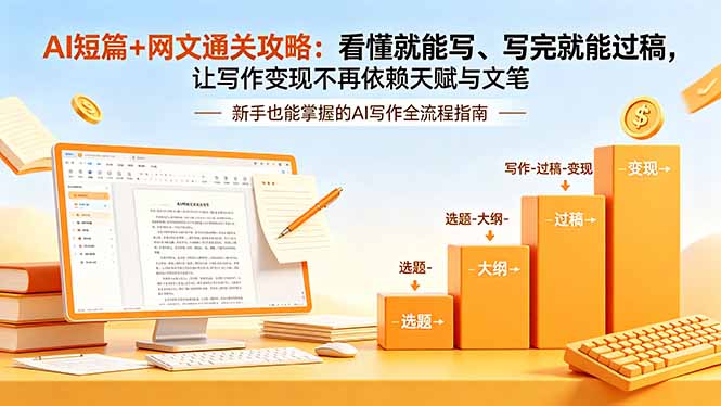 AI短篇+网文通关攻略-更新：看懂就能写、写完就能过稿，让写作变现不再依赖天赋与文笔-87副业网 - 互联网副业项目资源分享平台
