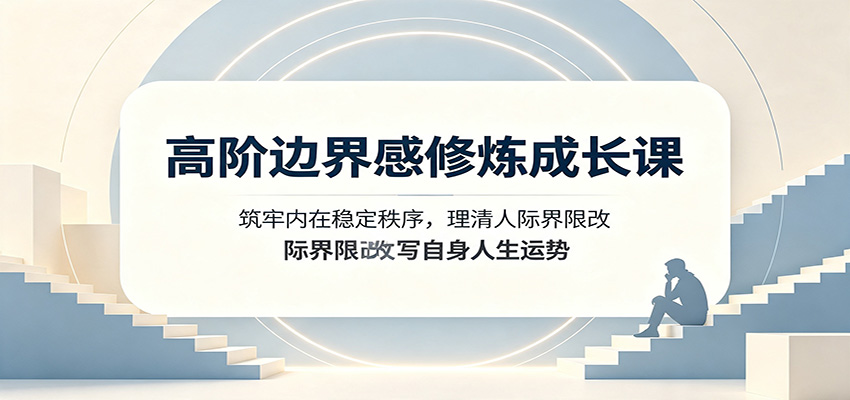 高阶边界感修炼成长课：筑牢内在稳定秩序，理清人际界限改写自身人生运势-87副业网 - 互联网副业项目资源分享平台