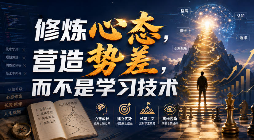 付费文章：修炼心态，营造势差，而不是学习技术-87副业网 - 互联网副业项目资源分享平台
