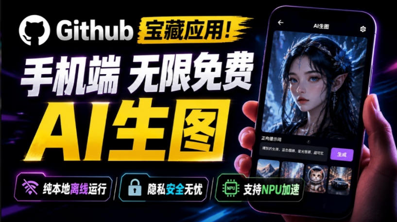 Github宝藏应用！手机端无限免费AI生图，纯本地离线运行，支持NPU加速斩获3.1k stars，local-dream-87副业网 - 互联网副业项目资源分享平台