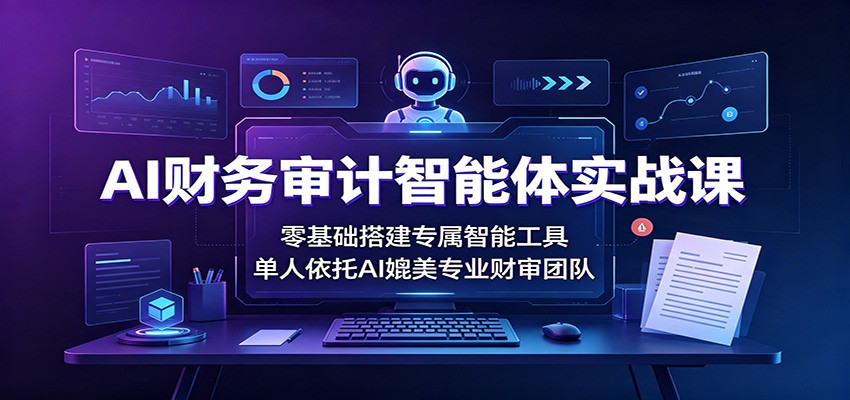 AI财务审计智能体实战课：零基础搭建专属智能工具，单人依托AI媲美专业财审团队-87副业网 - 互联网副业项目资源分享平台