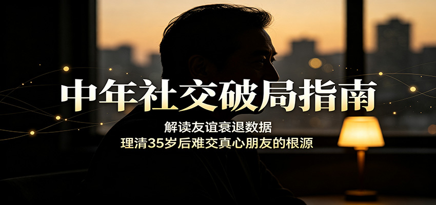 中年社交破局指南：解读友谊衰退数据，理清35岁后难交真心朋友的根源-87副业网 - 互联网副业项目资源分享平台