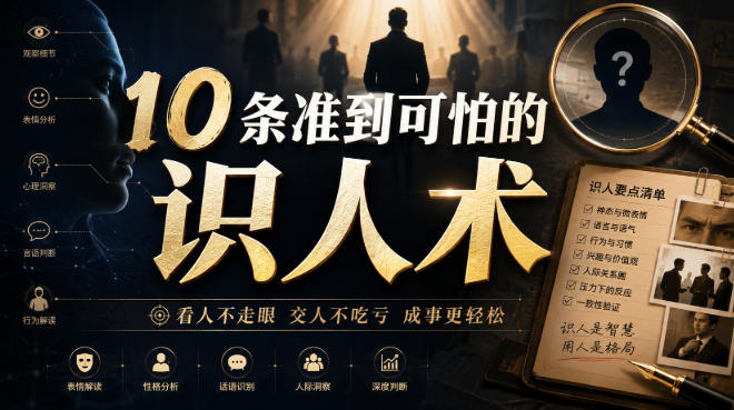 付费文章：10条准到可怕的识人术-87副业网 - 互联网副业项目资源分享平台