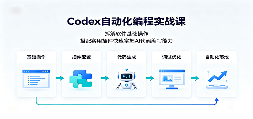 Codex自动化编程实战课:拆解软件基础操作,搭配实用插件快速掌握AI代码编写能力-87副业网 - 互联网副业项目资源分享平台
