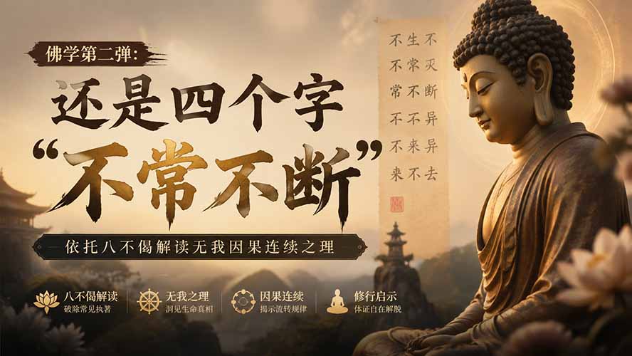 付费文章：佛学第二弹：还是四个字“不常不断”依托八不偈解读无我因果连续之理-87副业网 - 互联网副业项目资源分享平台