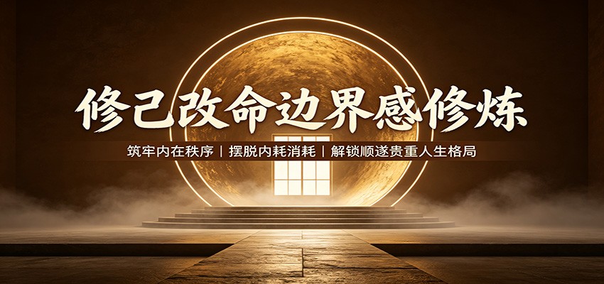 修己改命边界感修炼:筑牢内在秩序,摆脱内耗消耗,解锁顺遂贵重人生格局-87副业网 - 互联网副业项目资源分享平台