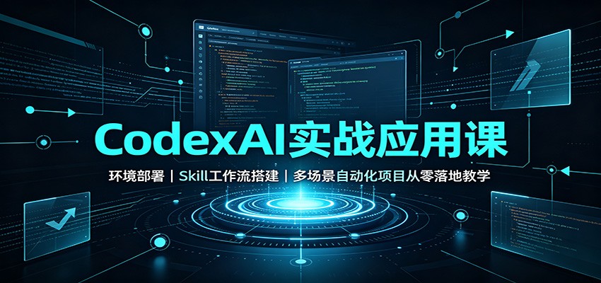 CodexAI实战应用课：环境部署Skill工作流搭建，多场景自动化项目从零落地教学 - 87副业网