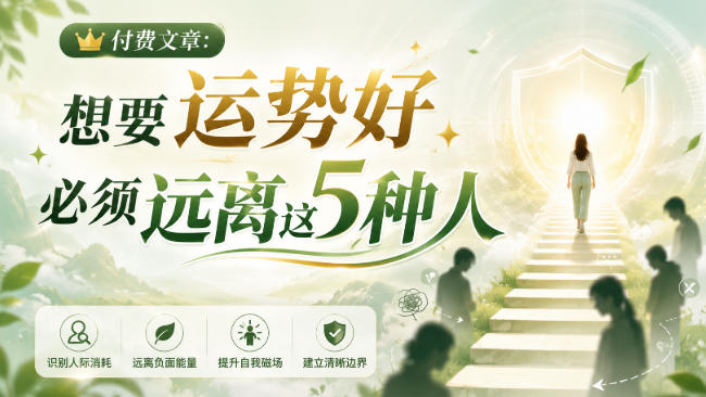 付费文章：想要运势好，必须远离这5种人 - 87副业网