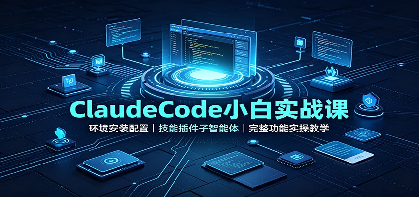ClaudeCode小白实战课：环境安装配置，技能插件子智能体，完整功能实操教学 - 87副业网