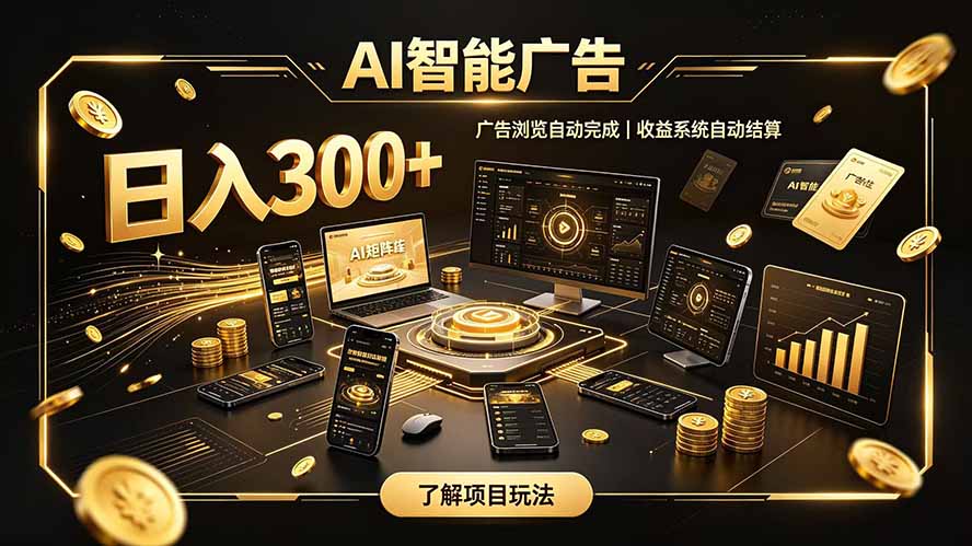 自研 AI 系统｜轻资产起步｜长期稳定收益｜宝妈 上班族轻轻松松日入300+ - 87副业网